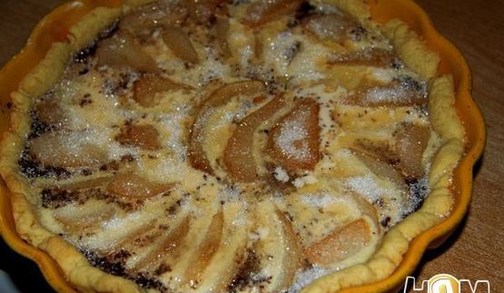 пирог с грушами и шоколадом