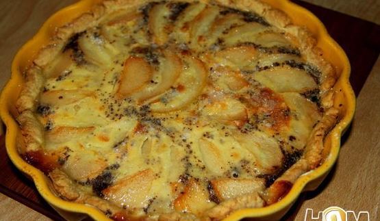 пирог с грушами и шоколадом