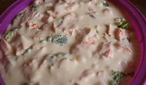 пирог с семгой и брокколи