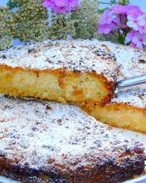 Пирог с яблоками и рикоттой