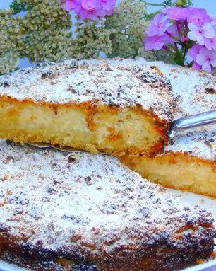 Пирог с яблоками и рикоттой