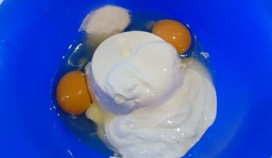 пирог с яблоками и рикоттой