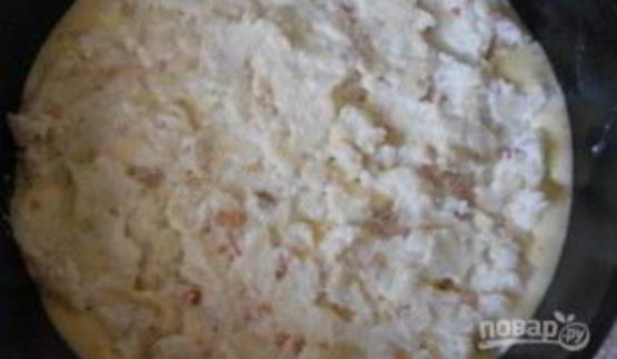 пирог с яблоками и творожной начинкой