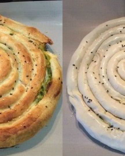 Рецепт пирога улитка со шпинатом