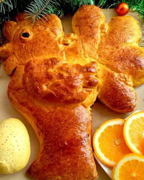 Пирог в виде петуха