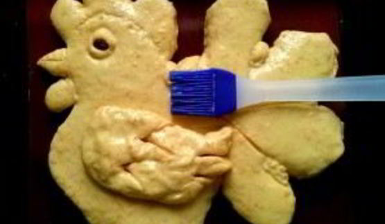 пирог в виде петуха