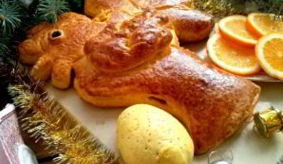 пирог в виде петуха