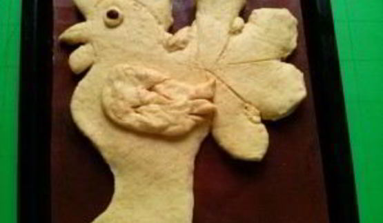 пирог в виде петуха