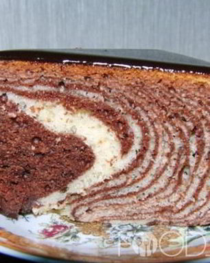 Пирог Зебра в мультиварке