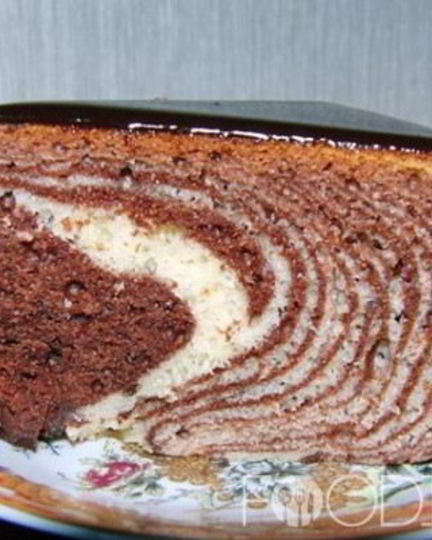 Рецепт пирога зебра в мультиварке