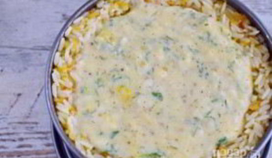 рисовый пирог со скумбрией