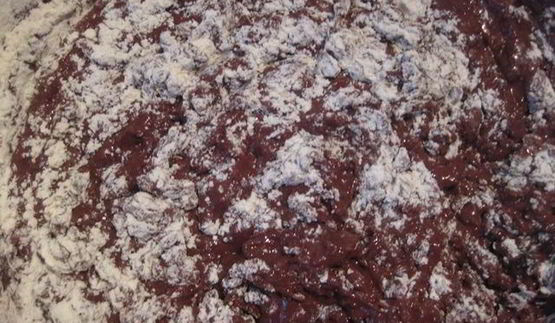 шоколадно-яблочный пирог