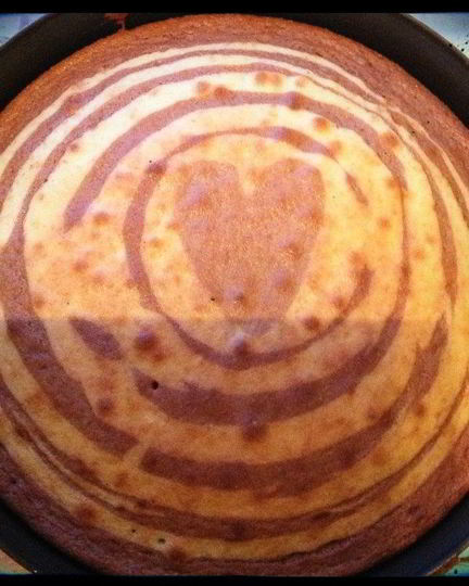 Рецепт сметанного пирога зебра