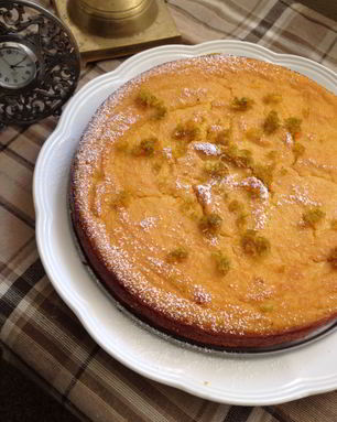 Турецкий миндально-апельсиновый пирог без муки