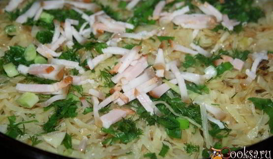 творожный пирог с капустой и яйцом