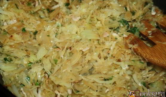 творожный пирог с капустой и яйцом