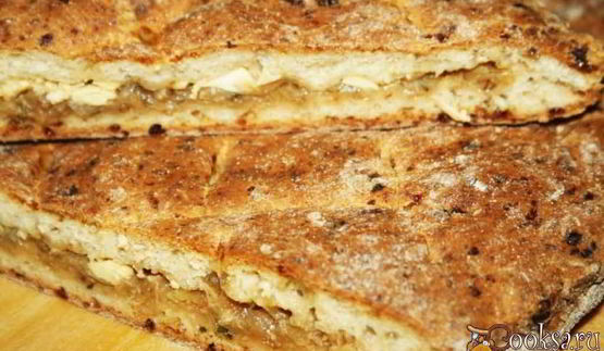 творожный пирог с капустой и яйцом