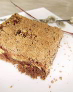 Творожный пирог со штрейзелем и айвой