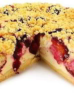 Творожный пирог со сливами