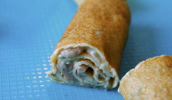 блинчатые пирожки, панированные в тесте