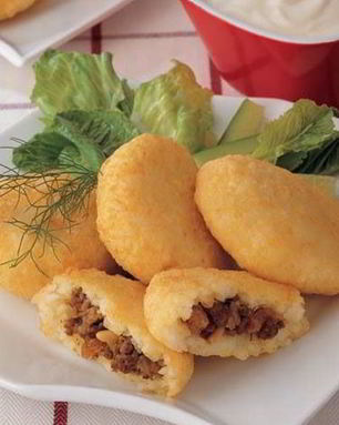 Картофельно-рисовые пирожки с начинкой