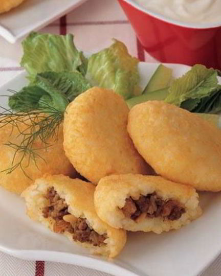 Рецепт картофельно-рисовых пирожки с начинкой