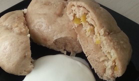 паровые пирожки с курицей и медом