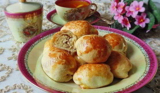 пирожки быстрые с курицей и яйцом