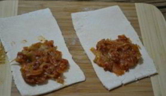 пирожки с капустой из слоеного бездрожжевого теста