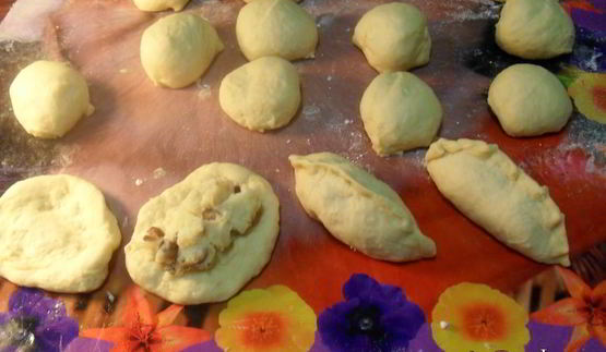 пирожки с картофелем и опятами