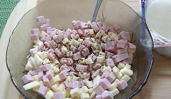 пирожки с ветчиной и сыром