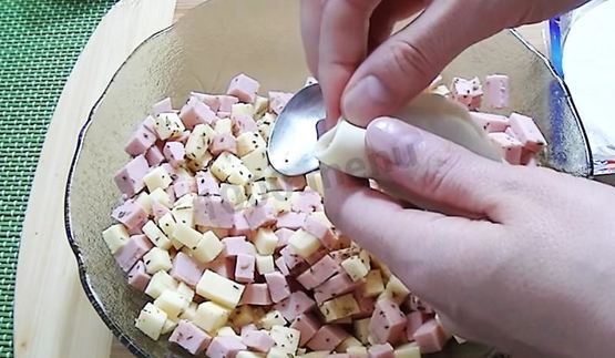 пирожки с ветчиной и сыром