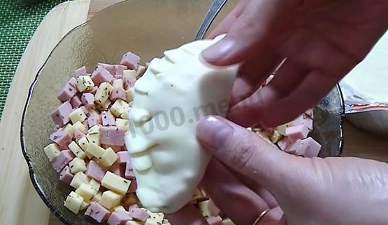 пирожки с ветчиной и сыром