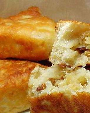 Пирожки с яблоками на сковороде