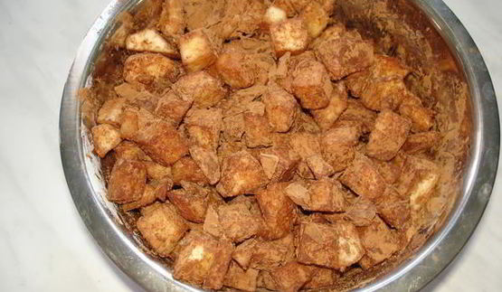 простые шоколадно-яблочные пирожки