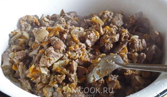 рисовые пирожки с куриной печенью