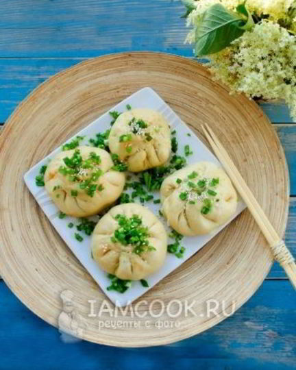 Рецепт вегетарианских пирожков баоцзы с капустой и грибами