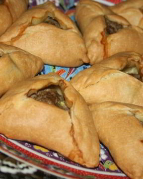 Эчпочмаки на бездрожжевом тесте с сочной начинкой из говядины и кабачка