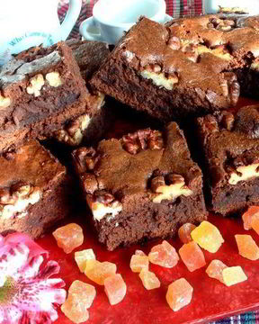 Брауни с грецкими орехами