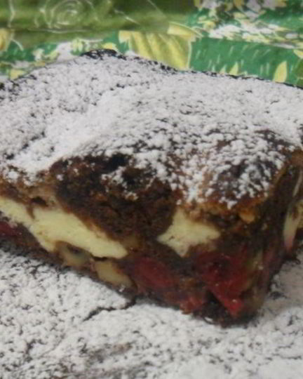 Рецепт брауни с вишнями и орехами