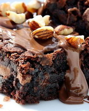 Домашний Брауни с грецким орехом