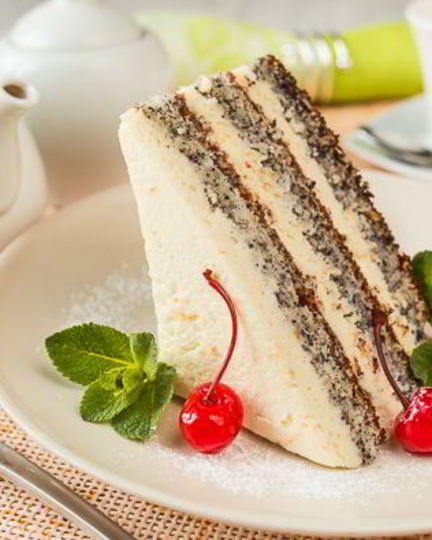 Рецепт макового пирожного с апельсиновым кремом