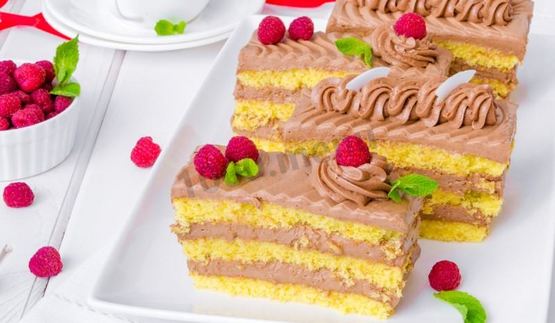 пирожное бисквитное с кремом