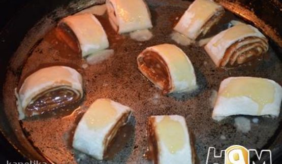 слоеное пирожное баунти