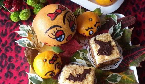 тыквенное пирожное с грецким орехом