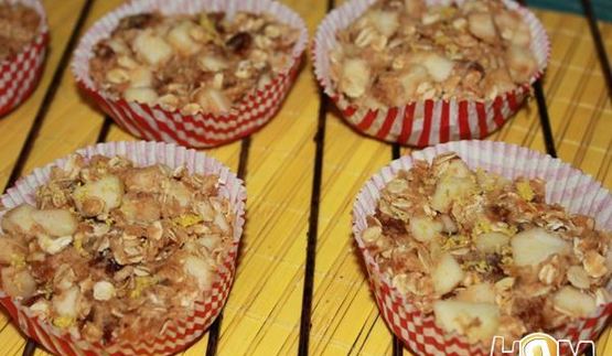 яблочно-финиковое пирожное