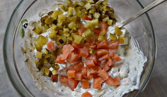 закусочные пирожные из лосося и шпината семужкин каприз