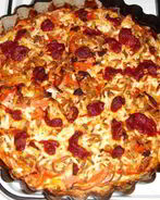 Домашняя пицца из слоеного теста