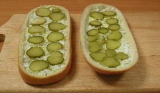 домашняя пицца на батоне