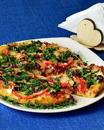 Мясная пицца с мясом и грибами